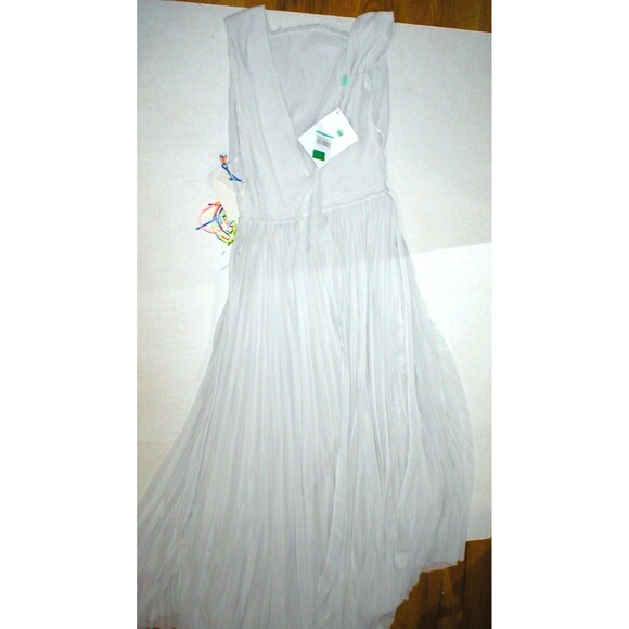 New Womens 8 NWT MSGM Dress Evening Gown Pale Light Gray Italy 44 Long Designer - Picture 8 of 8